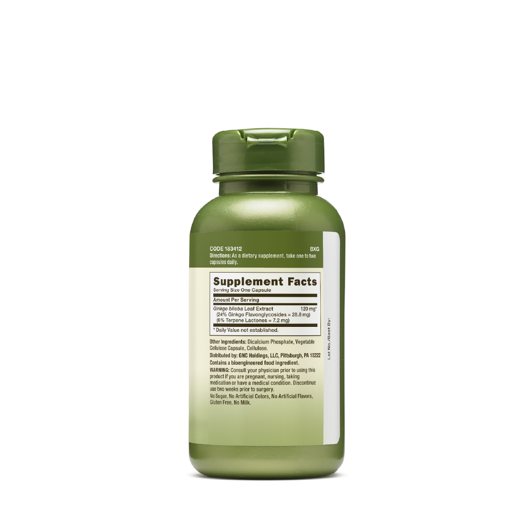 GNC Herbal Plus Ginkgo 120mg (100 Cápsulas) - GNC Ecuador